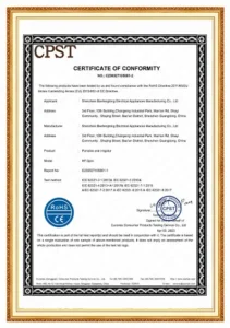 Certificates of electric toothbrushes and water flossers (1)