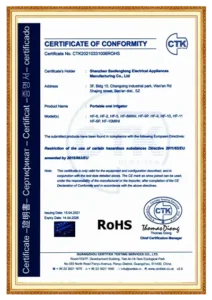 Certificates of electric toothbrushes and water flossers (5)